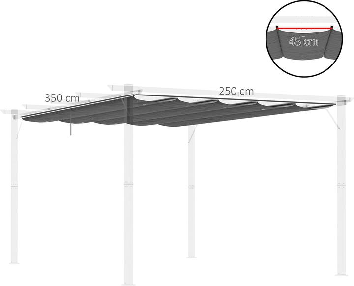Produktbild Outsunny Ersatzdachtuch für 4 x 3 m Pavillons mit Löchern (250 cm, 350 cm)