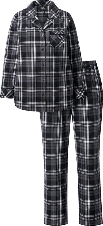 Produktbild Ulla Popken Pyjama, Flanell, Karo, Reverskragen, Langarm (46, 48)