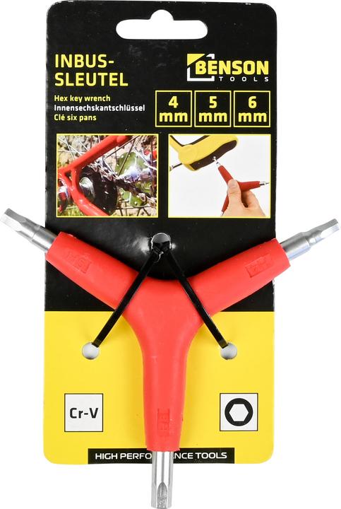 Produktbild Benson Innensechskantschlüssel 3-Wege 4/5/6 mm