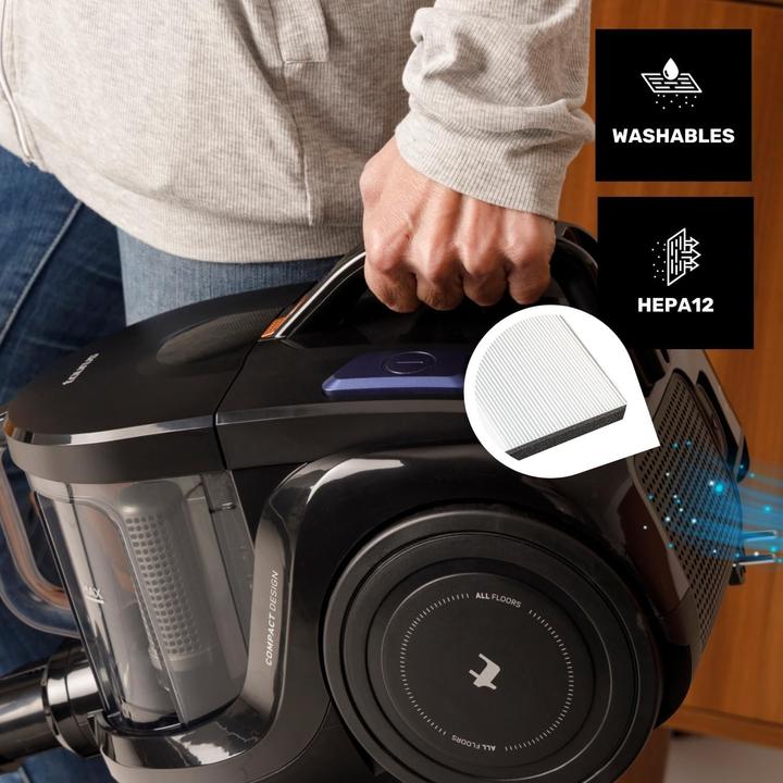 Produktbild Taurus Powerful 850W Cyclonic Vacuum with Dual Filtration, Removable Tank, and Auto Cord Reel
