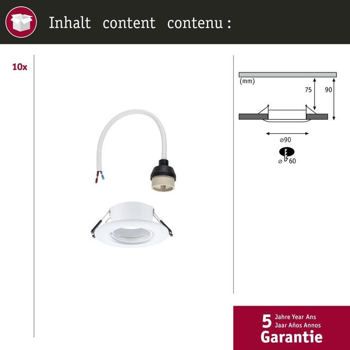 Produktbild Paulmann Einbauleuchte 10er-Pack (GU10)