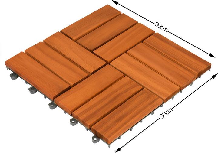 Immagine prodotto Deuba Holzfliesen (33 x, 30 x 30 cm)