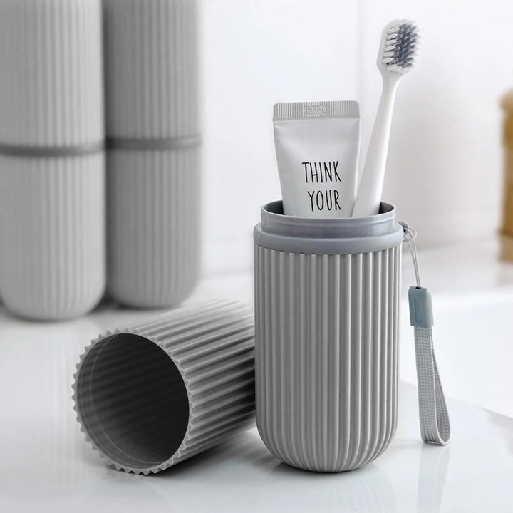 Actual product image Cbx Toothbrush box, toothbrush case, toothbrush cup (6 x 6 x 19 cm)