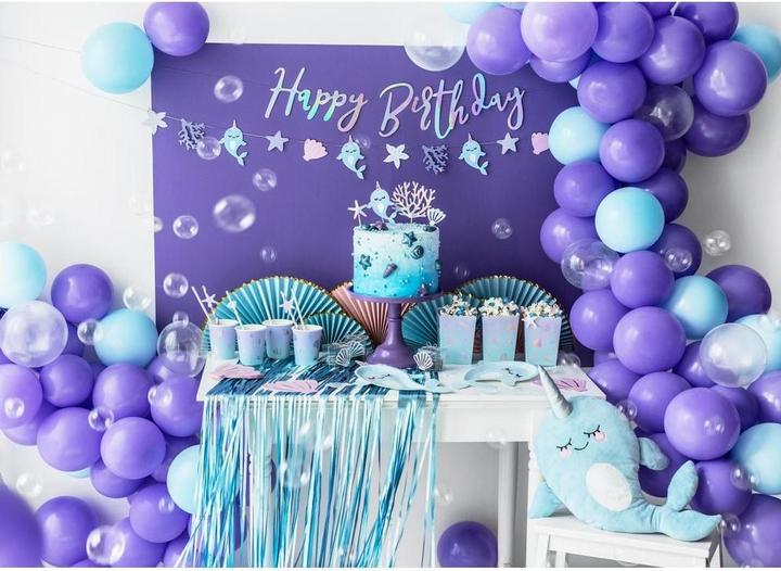 Produktbild Partydeco Einwegbecher Narwal 220 ml, 6 Stück, Hellblau (6x)