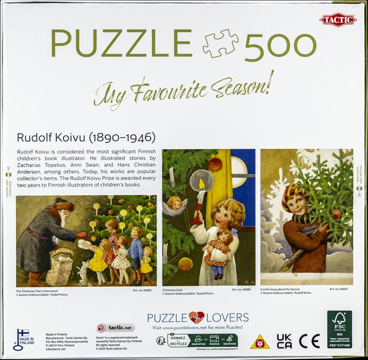 Immagine prodotto Tactic 500 Weihnachtskarten-Puzzle (500 pezzi)
