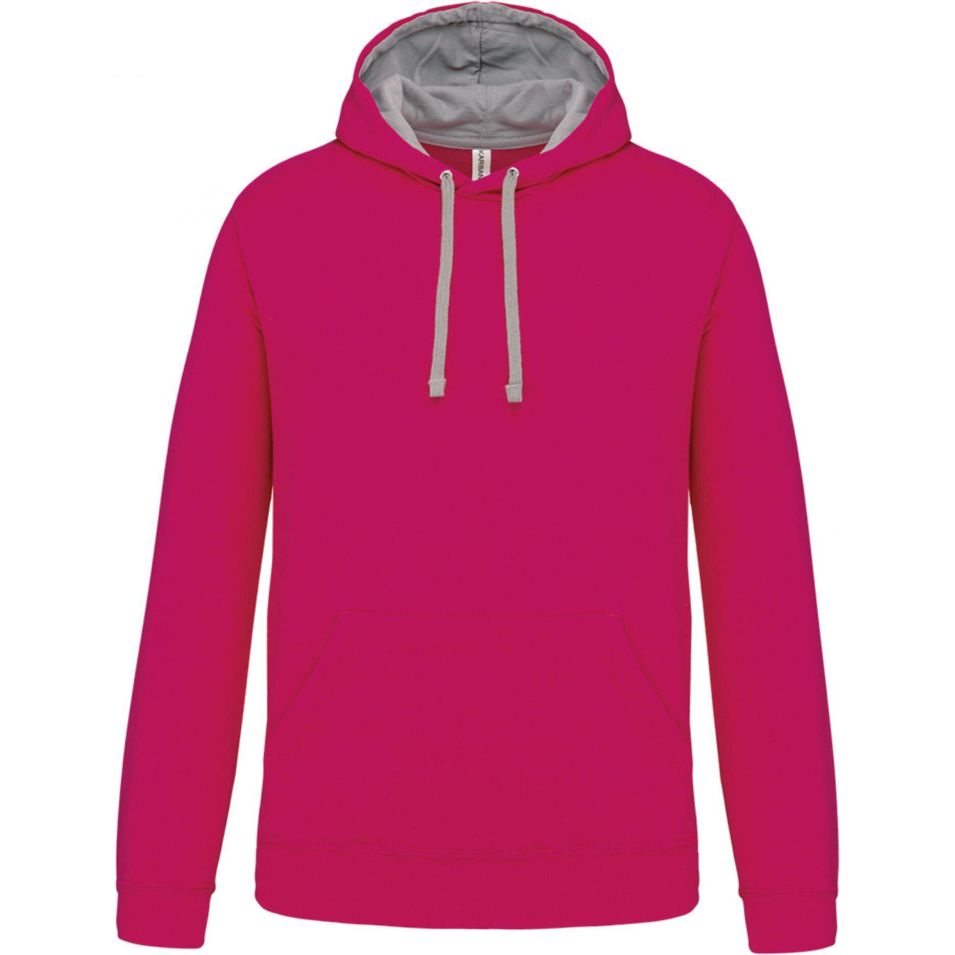 Kariban, Herren, Pullover, Contrastée, Rosa, (L)
