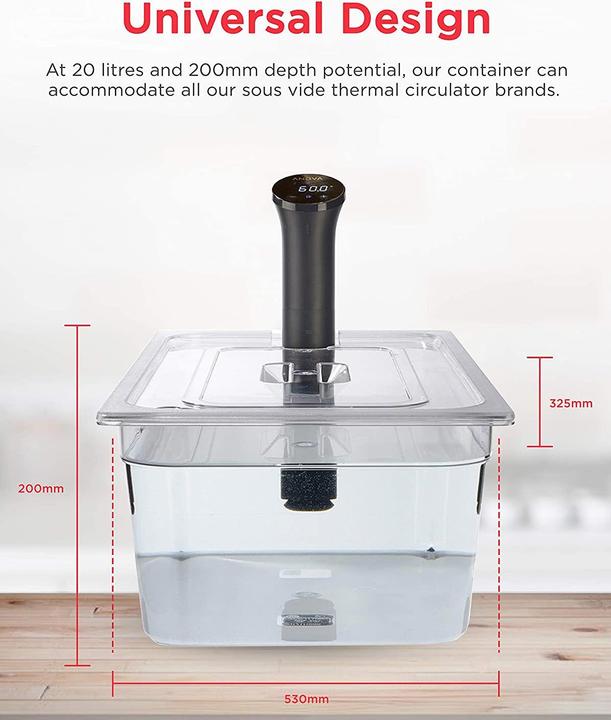 Actual product image Sous Vide Tools Polycarbonate container 20 L