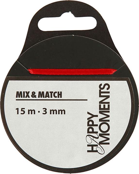 Image du produit Creativ Company Ruban de satin rouge, 15m (1x)