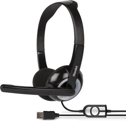 Actual product image Hamlet Smart Headset for computer with microphone and usb connection (Cable, USB-A)