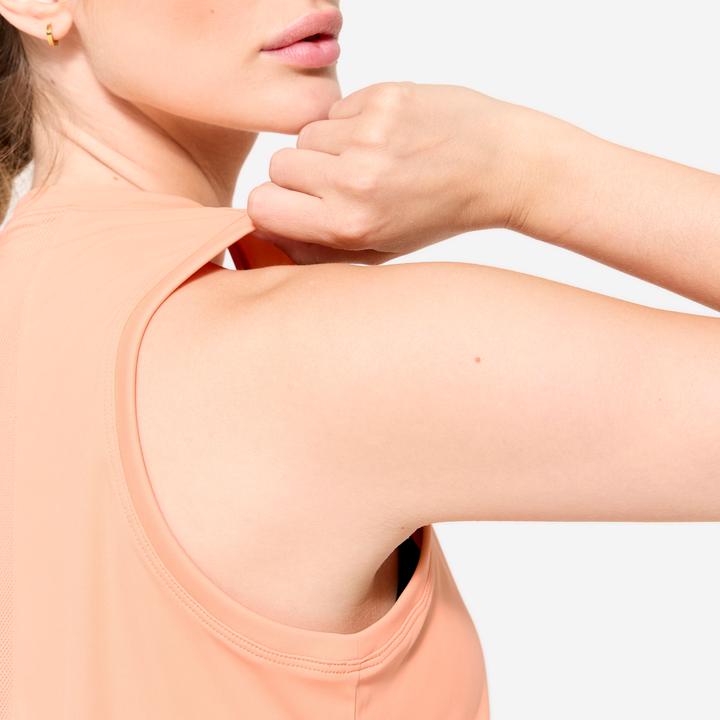 Actual product image Domyos Top Damen gerader Schnitt - orange (XL)