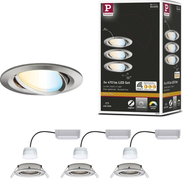 Produktbild Paulmann Einbauleuchte Nova Plus Set Zigbee (1410 lm)