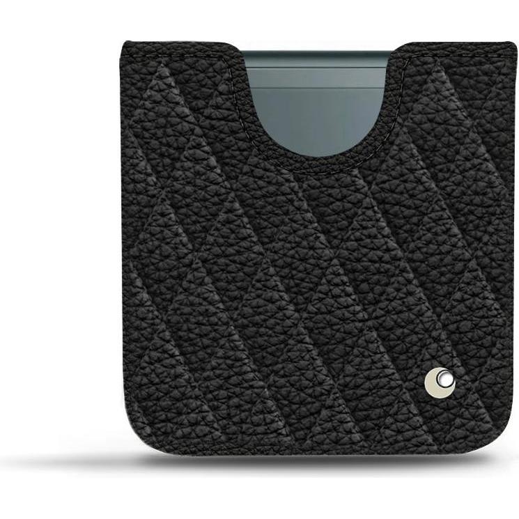 Noreve Lederschutzhülle Samsung Galaxy Z Flip3 (Samsung Galaxy Z Flip3), Smartphone Hülle, Schwarz