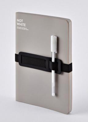 Actual product image Nuuna Not White L LIGHT, grey (22 x 16.5 cm, Plain, Soft cover)