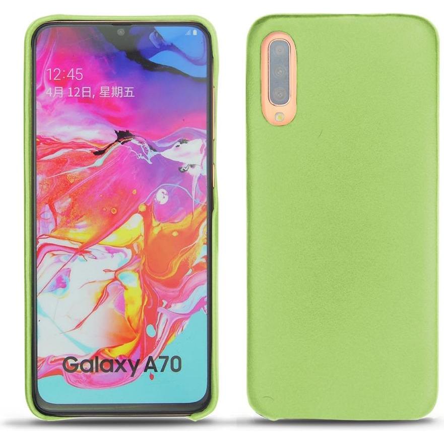 Noreve Lederschutzhülle (Samsung Galaxy A70), Smartphone Hülle, Grün