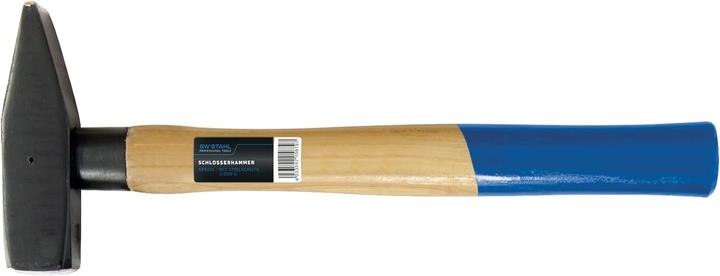 Produktbild SW-Stahl 50920L Schlosserhammer mit Stielschutz I Werkzeughammer aus Hickoryholz I Hammer mit Kopfge (2000 g)