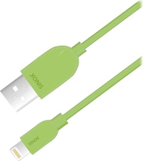 Image du produit Sinox i-Media - Câble Lightning - USB mâle à Lightning mâle - 2 m - vert - pour Apple iPad/iP