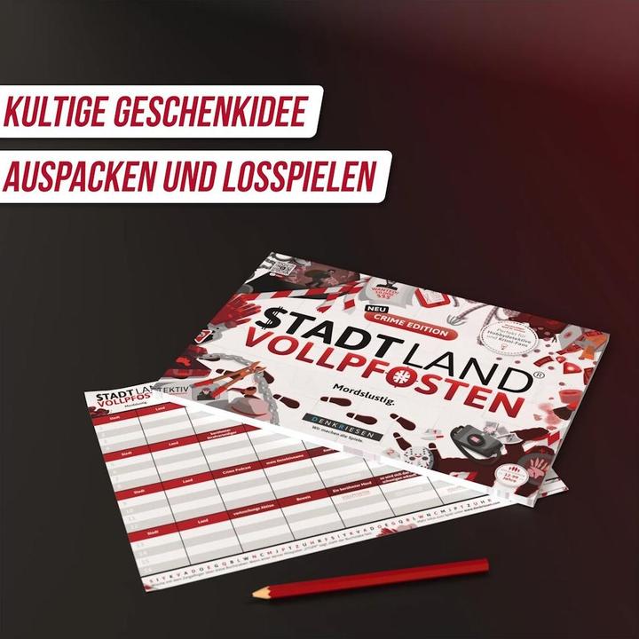 Produktbild Denkriesen Stadt Land Vollpfosten - A4 Block Crime Edition (d) (Deutsch)