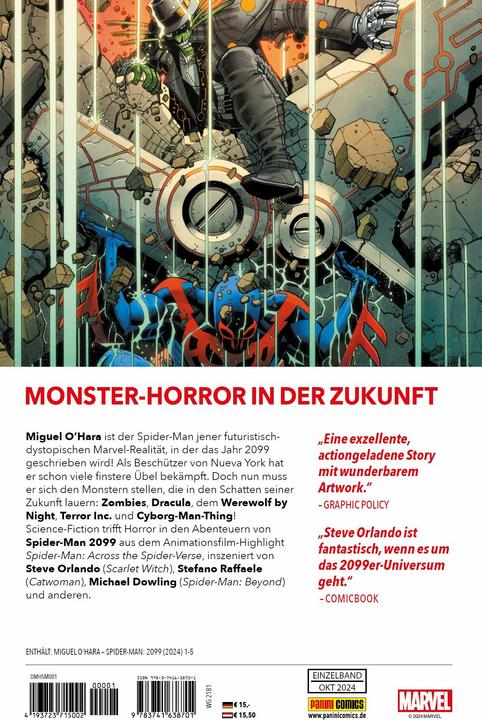 Image du produit Panini Miguel O'Hara: Spider-Man 2099 (Allemand, Chrisua, Devmalya Pramanik, Steve Orlando, 2024)