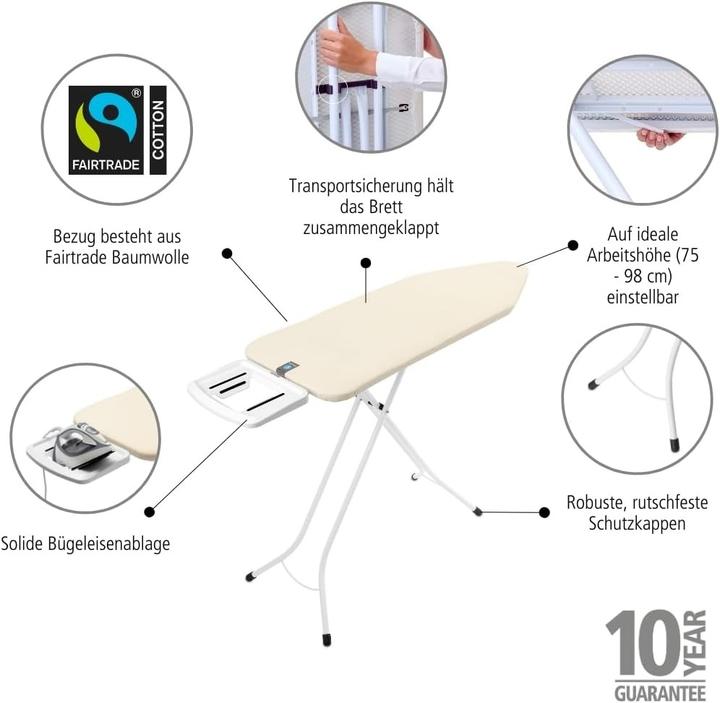 Immagine prodotto Brabantia Ironing Board Solid Steam Iron Rest (124 x 45 cm)