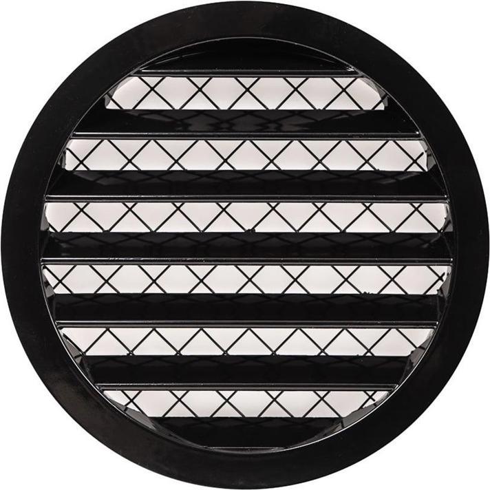 Euro3plast Grille Aluminium Alloy 125mm Black