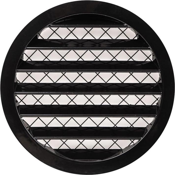 Actual product image Euro3plast Grille Aluminium Alloy 125mm Black