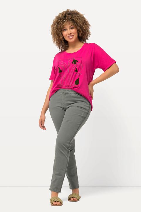 Actual product image Ulla Popken Ribbon Trim Color Wash Jeans (46)