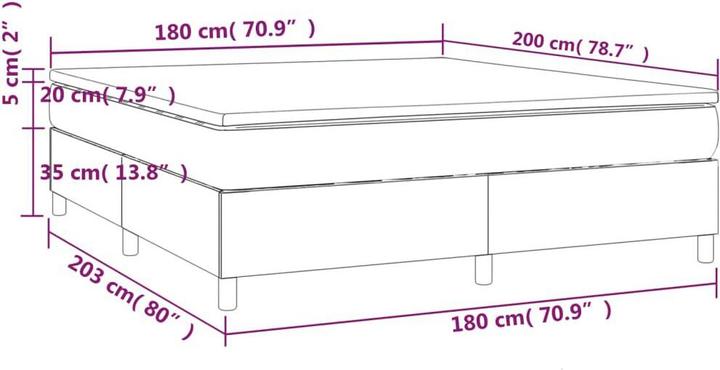 Immagine prodotto vidaXL Boxspringbett (180 x 200 cm)