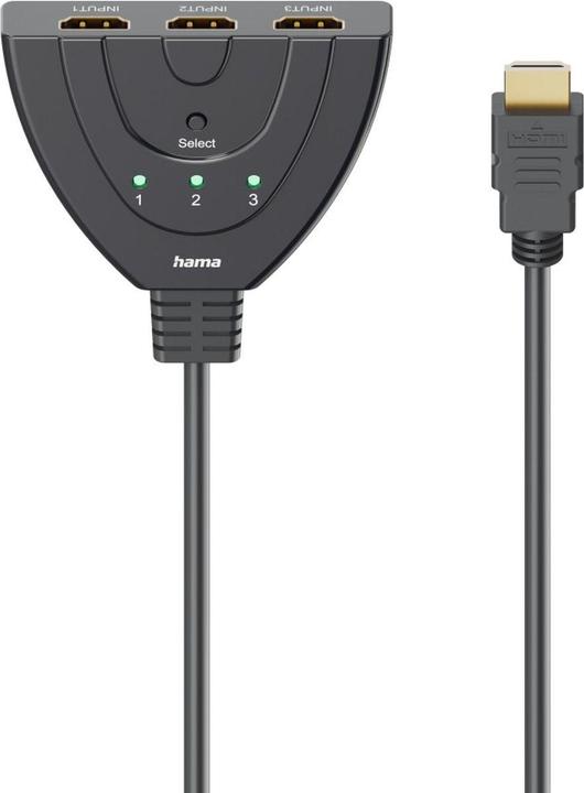 Produktbild Hama 4K HDMI™-Umschalter 3x1, 3x HDMI™-Buchse - 1x HDMI™-Stecker