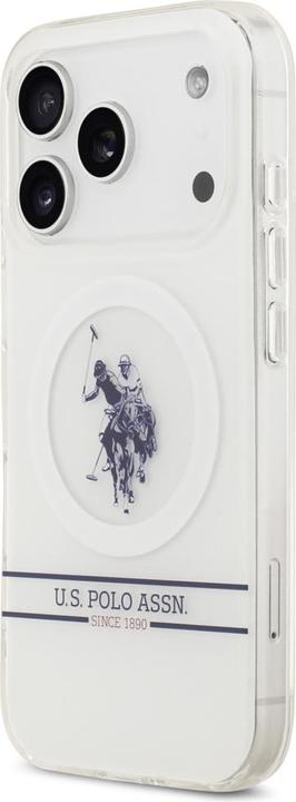 Productafbeelding U.S. Polo US Polo DH and Bottom Stripe Logo MagSafe Case for iPhone 17 Pro White (Apple iPhone 17 Pro)