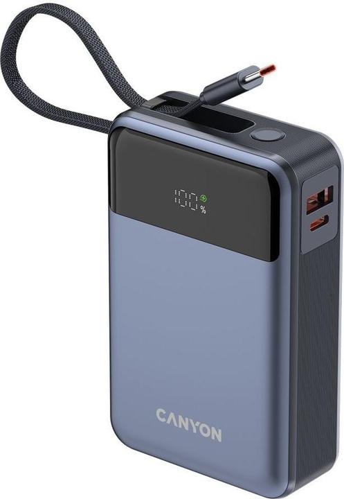 Produktbild Canyon OnPower 600 - Powerbank - 20.000 mAh - display - in USB-C - out USB-C - PD 65W/ USB-A - (20000 mAh, 65 W)