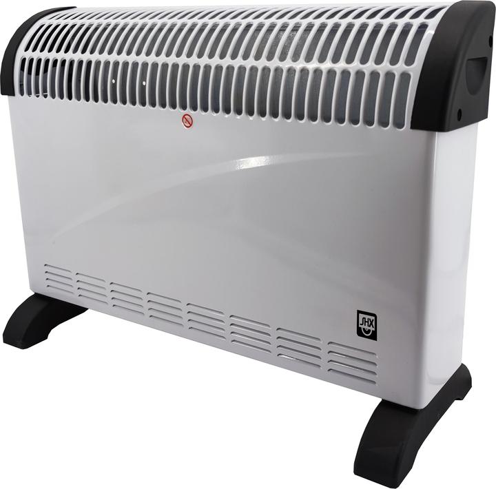 Produktbild SHE SHX SHX08TKV2000 Konvektorheizung mit Turbo-Heizlüfter 2000W, weiss/schwarz (2000 W)