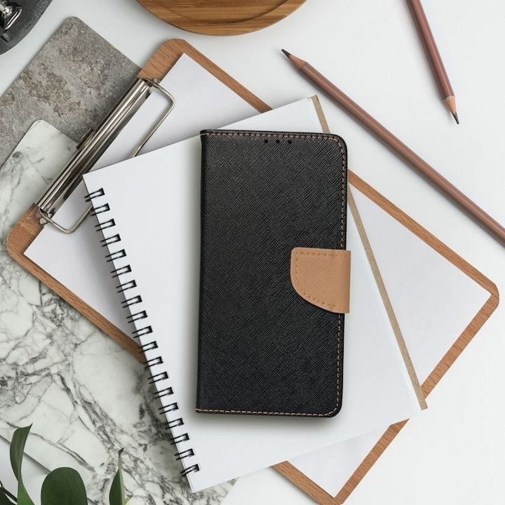 Produktbild OEM Book case FANCY Book case for SAMSUNG S24 black / gold (Samsung Galaxy S24)
