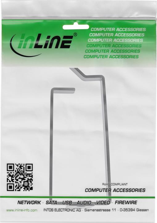 Actual product image InLine Cable bracket, metal, 40x80mm black