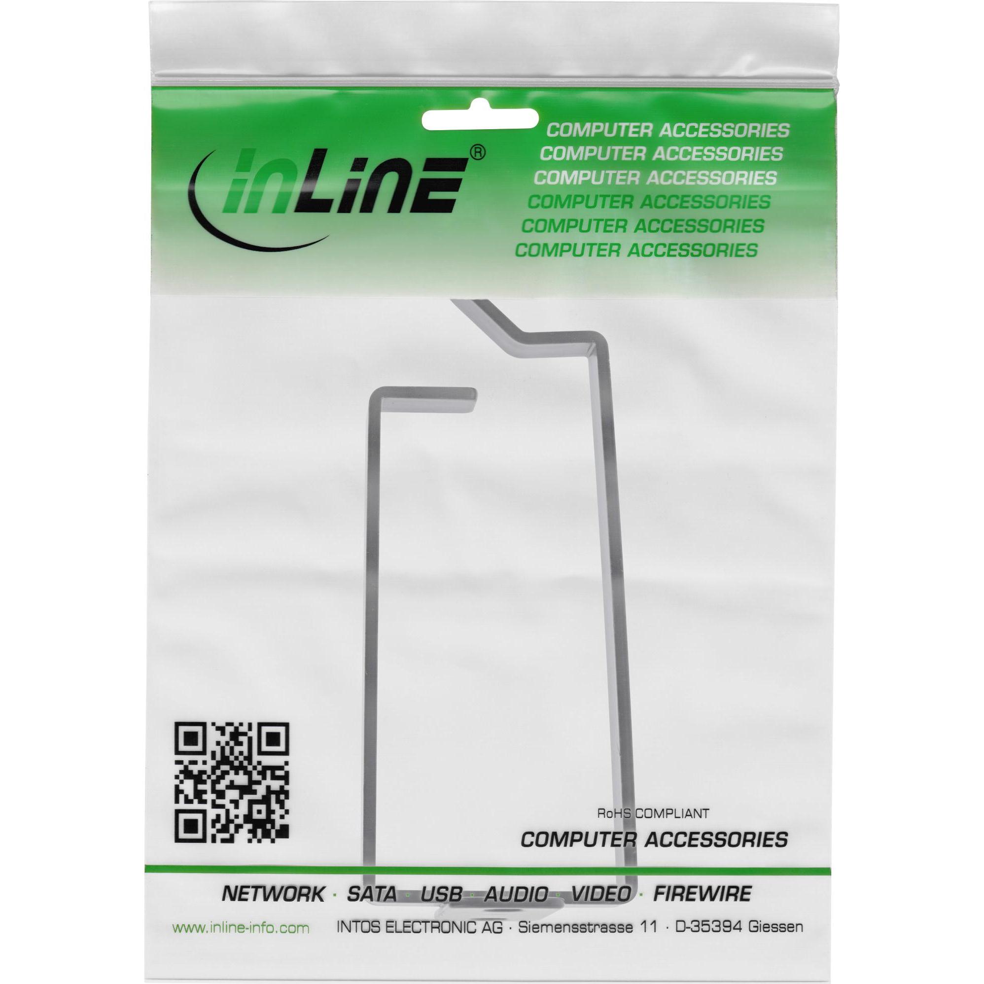 Thumbnail - InLine Kabelbügel, Metall, 40x80mm schwarz, Serverschrank Zubehör, Schwarz