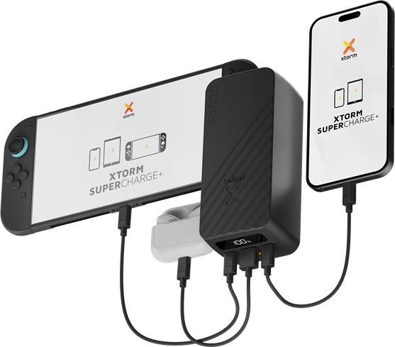 Produktbild Xtorm 45W, 2x USB-C, 1x USB-A Powerbank Go2 Series Charcoal Black (40000 mAh, 45 W)