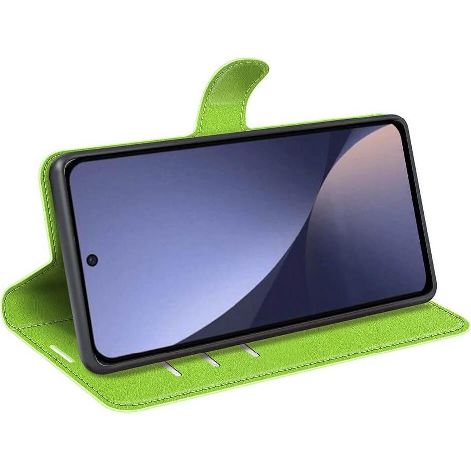 Thumbnail - Cover-Discount Xiaomi 13 Pro - Leder Etui Hülle grün (Xiaomi 13 Pro), Smartphone Hülle, Grün