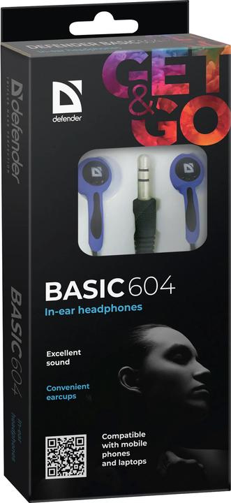 Produktbild Defender Basic 604 - øreproptelefoner (ANC, Kabelgebunden)