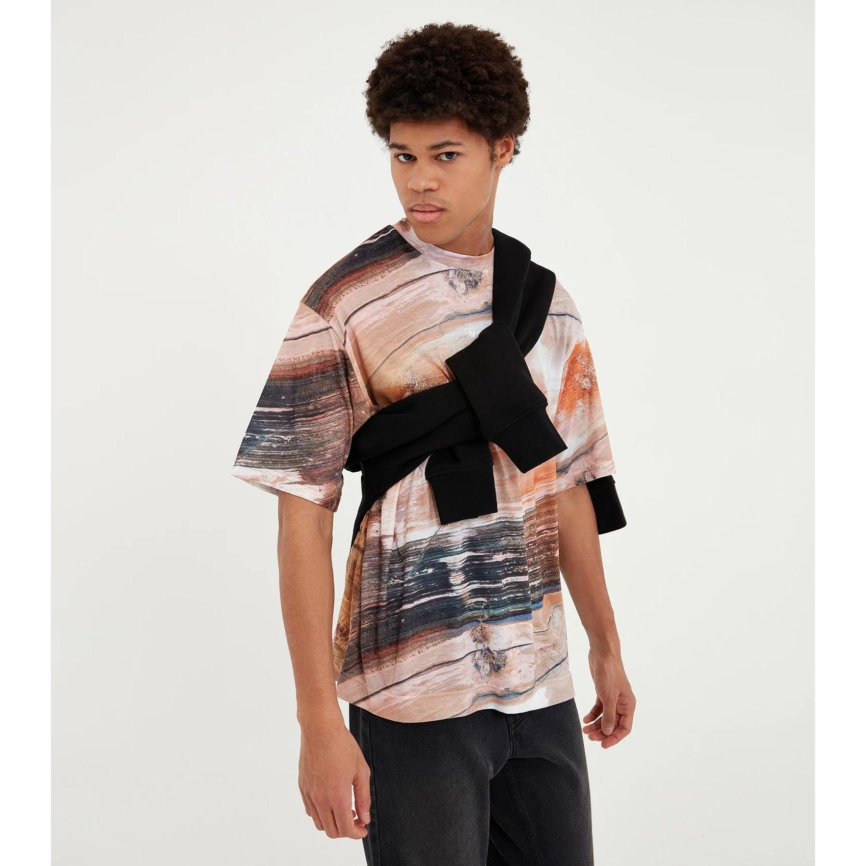 Thumbnail - Nicce, Herren, Shirt, t-shirt, Weiss, Orange, (XS)