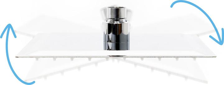 Image du produit Wiltec Pommeau de douche Carré 20x20cm Tête de douche Jet Effet pluie Acier inoxydable Accessoire salle de