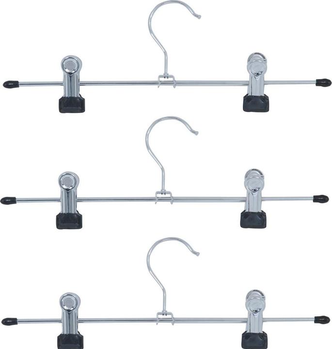 Image du produit MSV Lot De 3 Cintres Metal Avec Pinces Gris (3x)