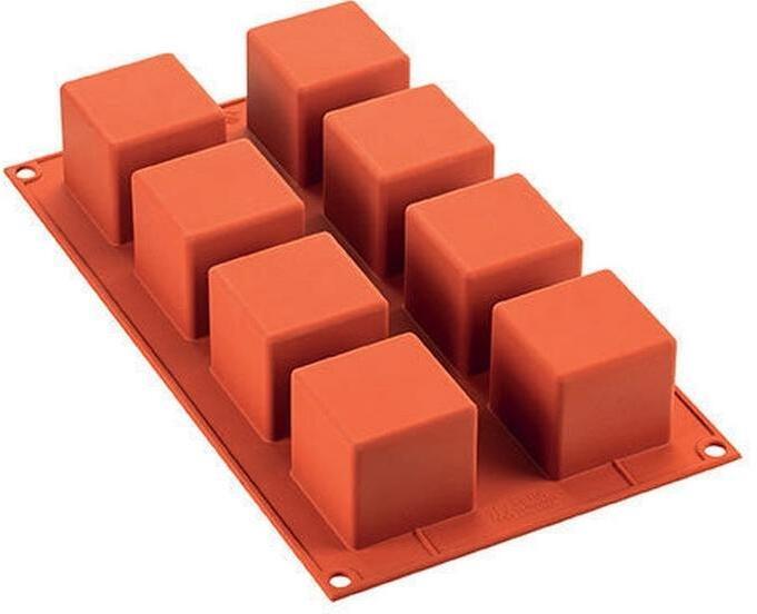 Silikomart Sf104 Silicone Mould N.8 Cube In Header Card