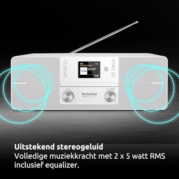 Produktbild TechniSat Grotuvas DIGITRADIO 371 CD BT (balta, DAB, FM, CD, Bluetooth) (DAB+, DAB, FM, Bluetooth)