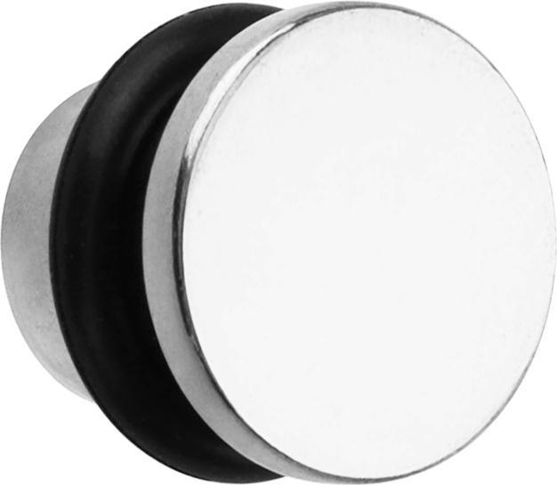 Actual product image Star Piercing Flat head plug silver (Titanium G23)