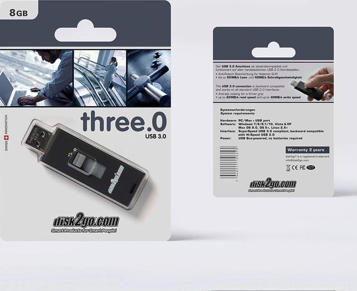 Image du produit Disk2go Trois.O (8 Go, USB-A)