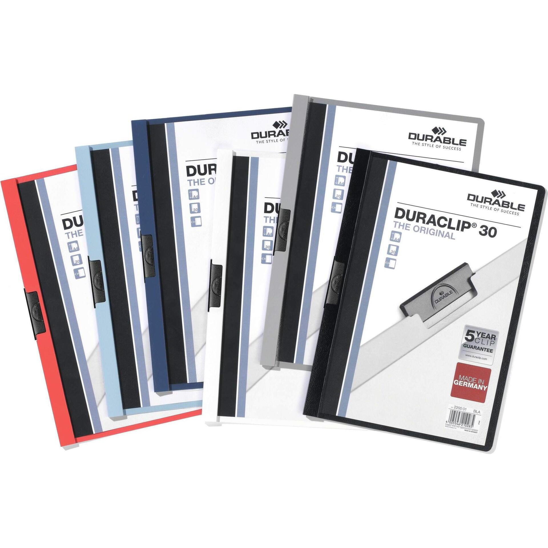Thumbnail - Durable, Mappe, Duraclip 30 PVC Grau Präsentations-Mappe (A4, 1 x)