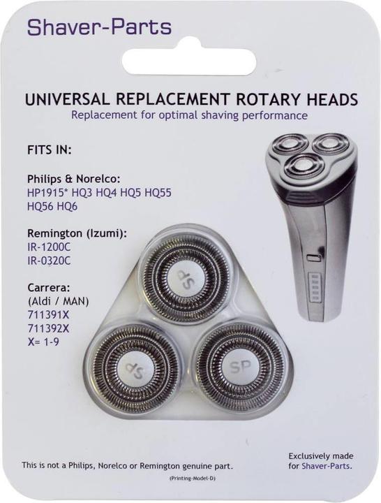 Produktbild Shaver Parts Scherkopf Schwarz (3x)