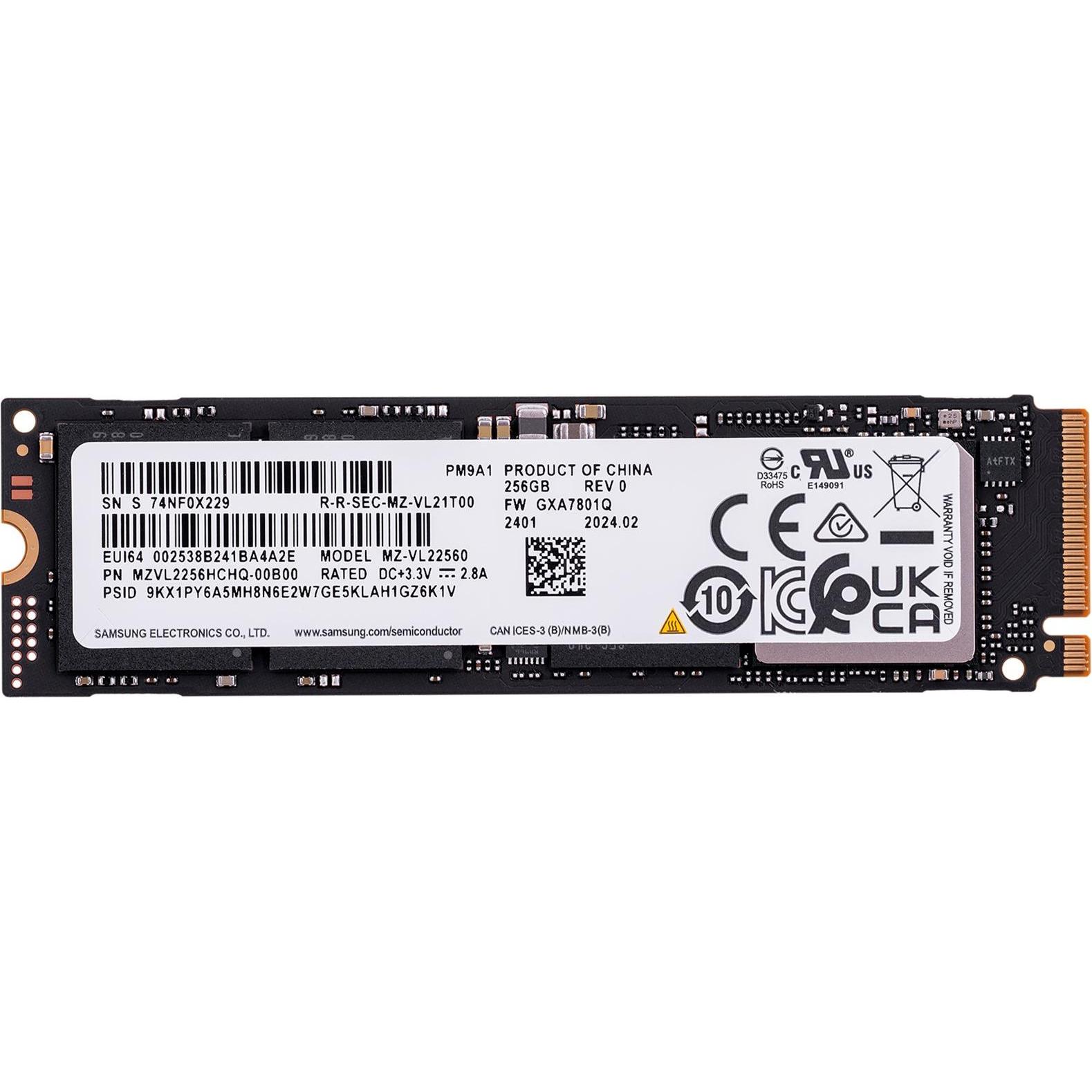Samsung PM9A1 (256 GB, M.2 2280), SSD