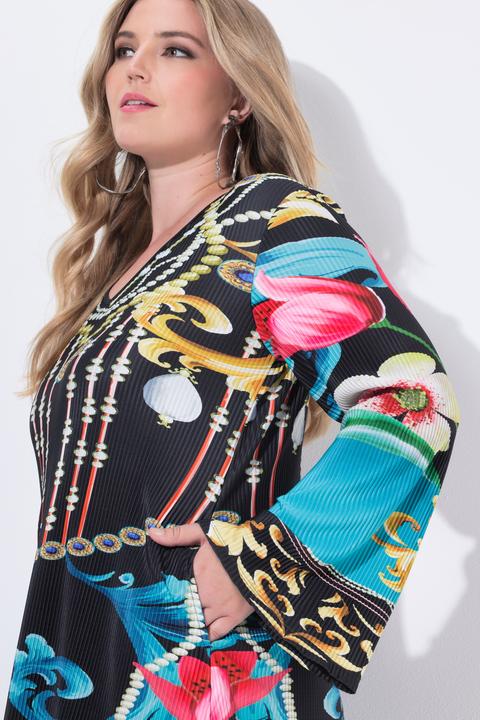 Image du produit Miamoda Tunique imprimé all-over et effet plissé, coupe évasée (46)