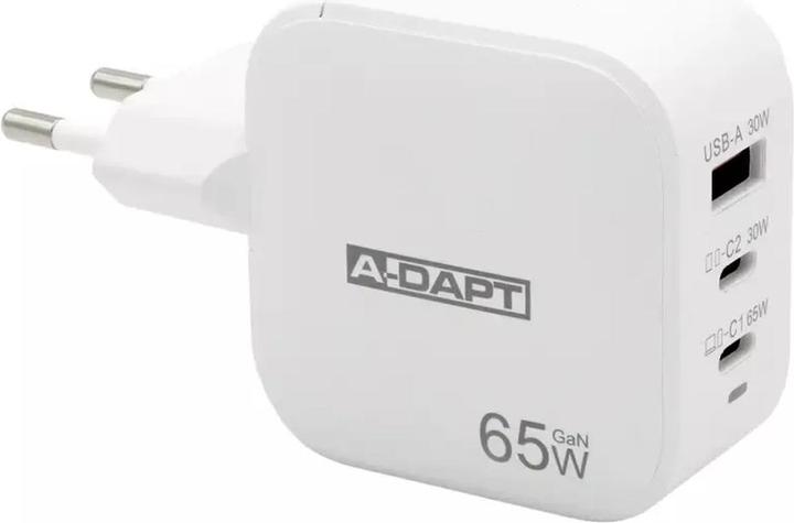 A-Dapt Ladegerät 65 W - 2x USB-C PD USB QC 3.0 (65 W)
