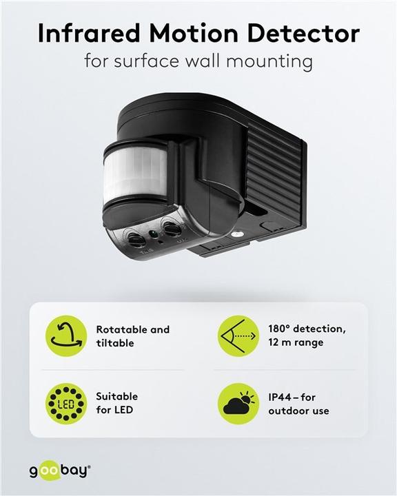 Image du produit Goobay Détecteur de mouvement PIR (12 m)